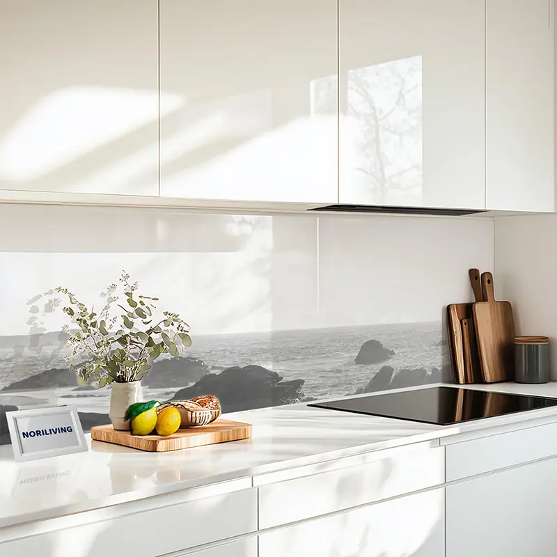 Küchenrückwand Echtglasoptik Profiline Meer Sonnenuntergang 530 schwarz-weiß