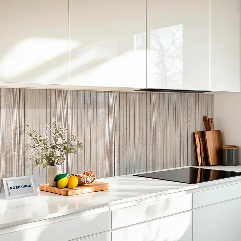 Küchenrückwand Echtglasoptik Profiline Rötliche Holzdielen 648