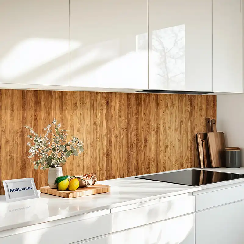Küchenrückwand Echtglasoptik Profiline Naturholzwand 109