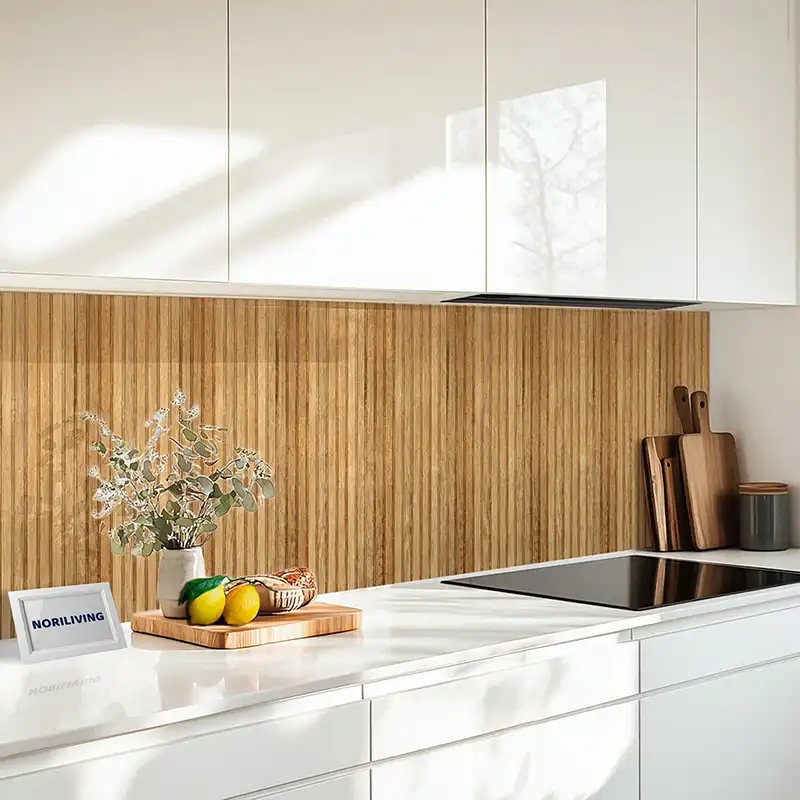 Küchenrückwand Echtglasoptik Profiline Naturholzwand 141