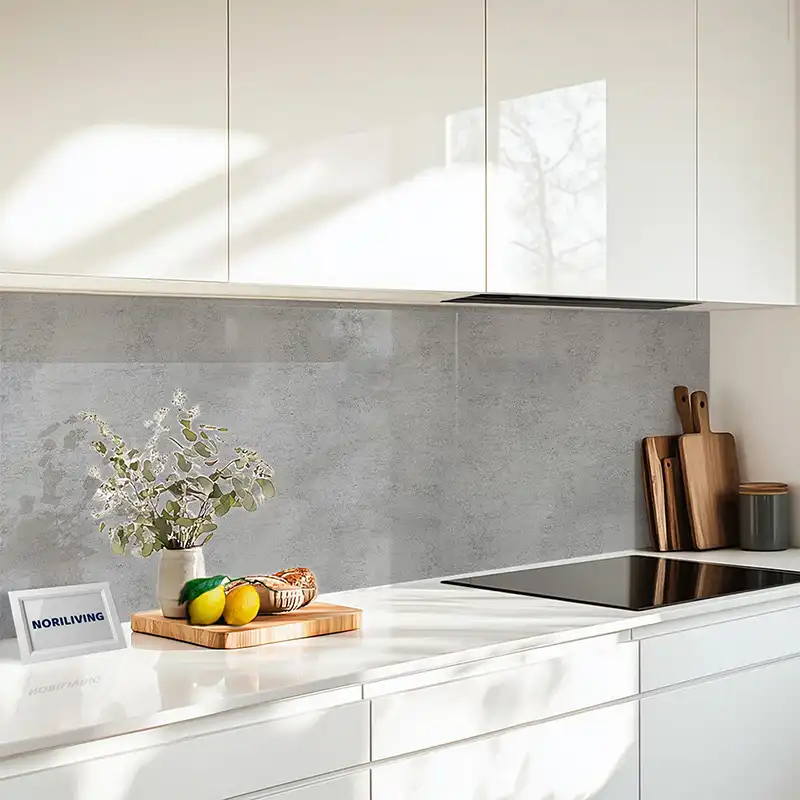 Küchenrückwand Echtglasoptik Profiline Stein mittel grau Beton 262