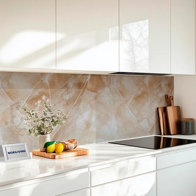 Küchenrückwand Echtglasoptik Profiline Marmor beige 705