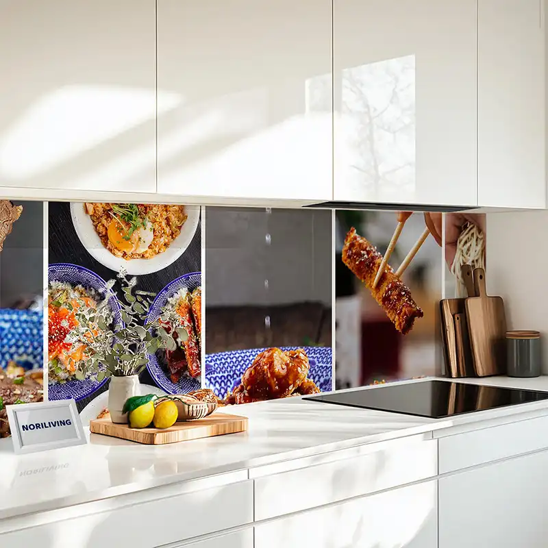 Fliesenspiegel Alu Asiatische Küchengerichte 555