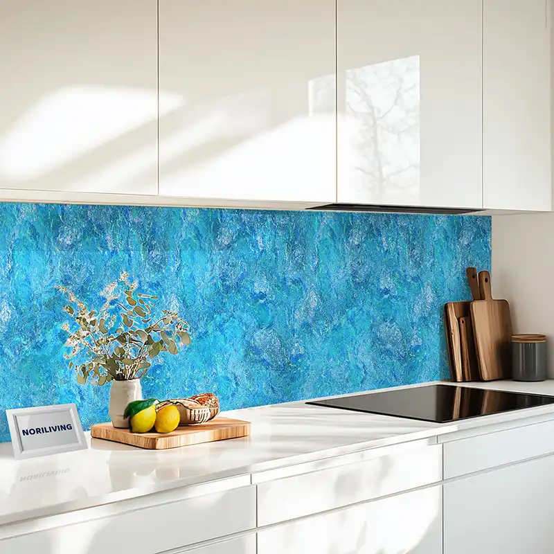 Küchenrückwand Echtglasoptik Profiline Wasser Optik blau 112
