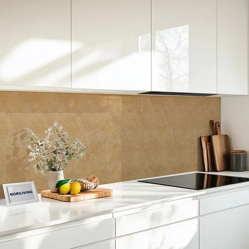 Küchenrückwand Echtglasoptik Profiline Stein beige 883